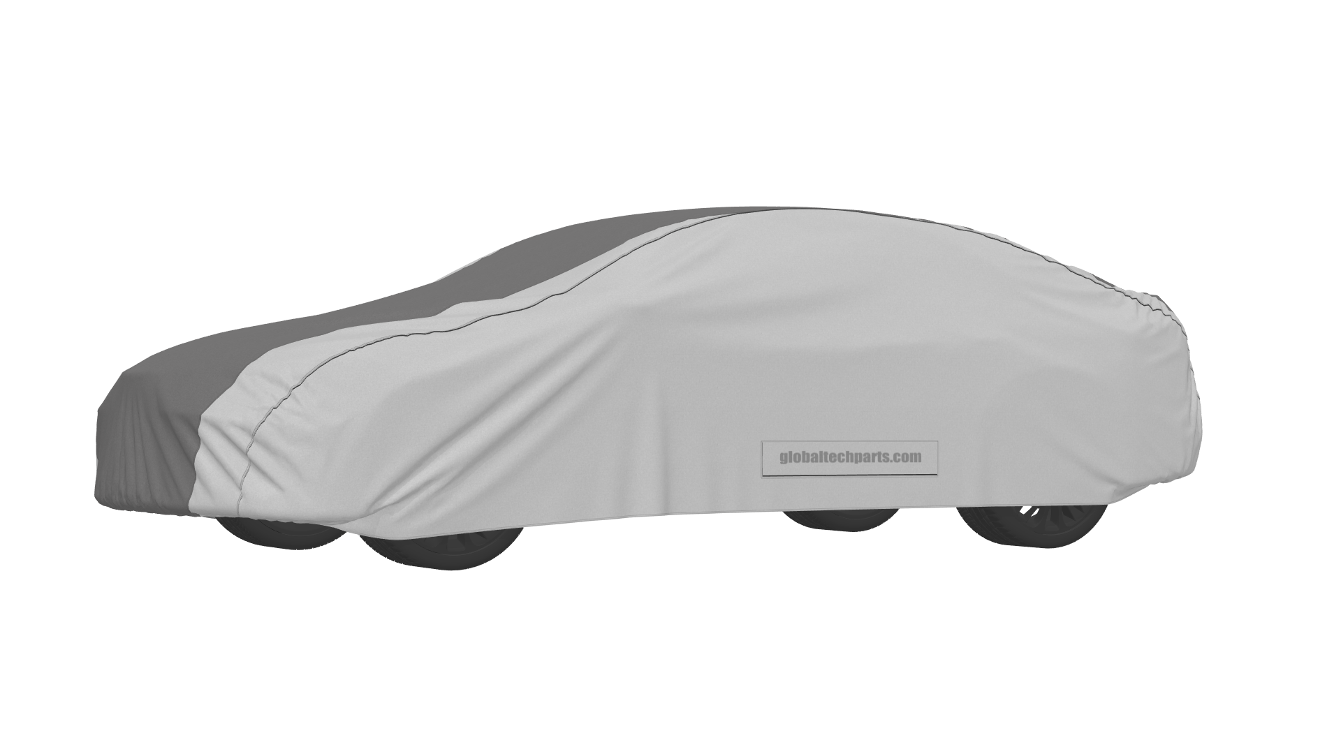 All-Weather Outdoor White and Gray Two-Tone Oxford Fabric Car Cover